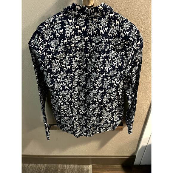 J Crew "A Night's Tale" Woodland Print  Blouse Size 6 - Picture 5 of 9